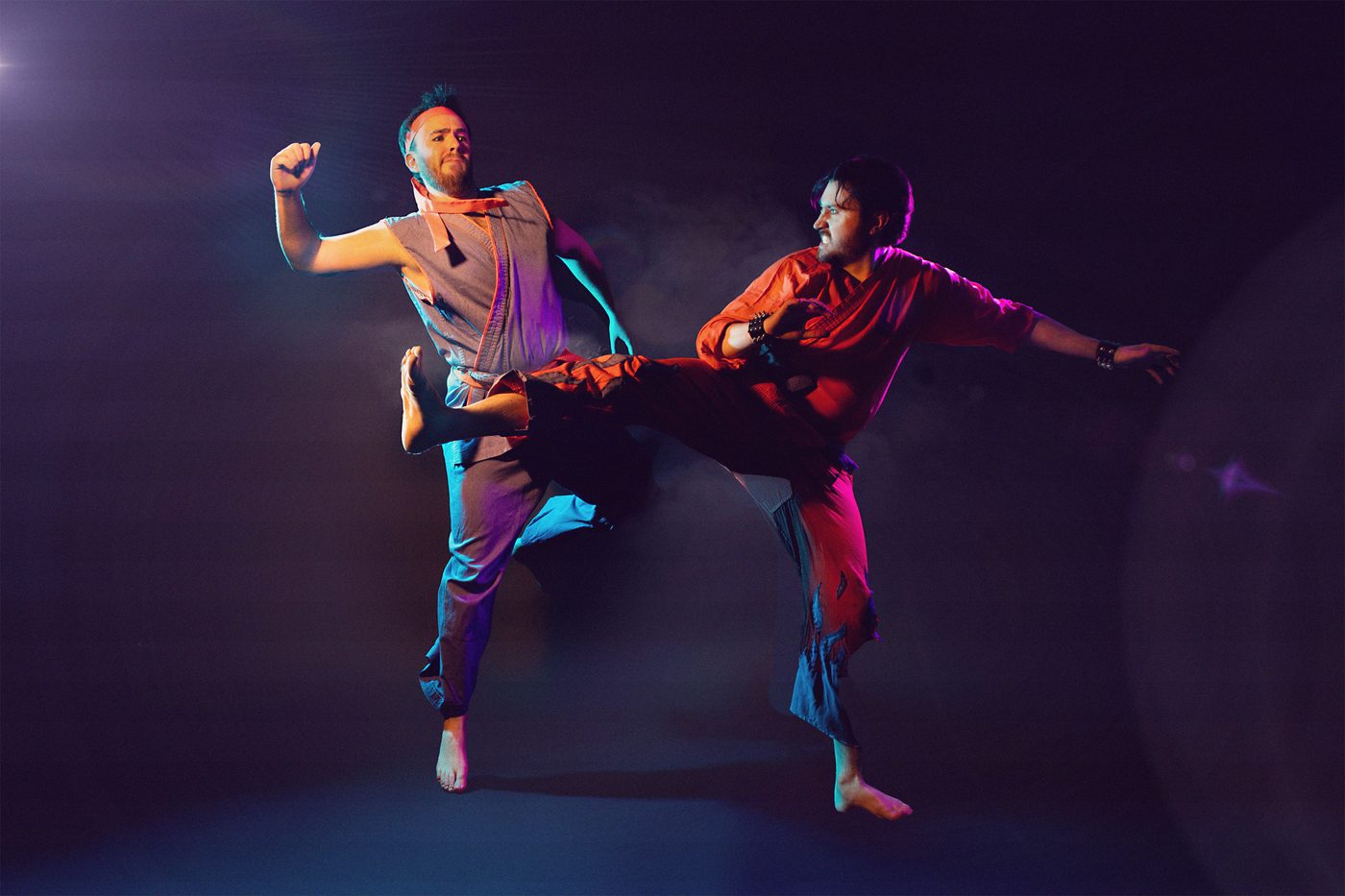 Karate Man in his gi, fists raised